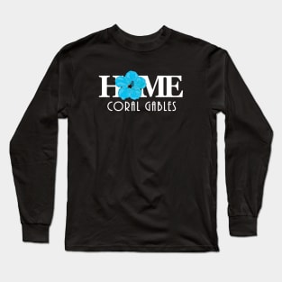 HOME Coral Gables Blue Hibiscus Long Sleeve T-Shirt